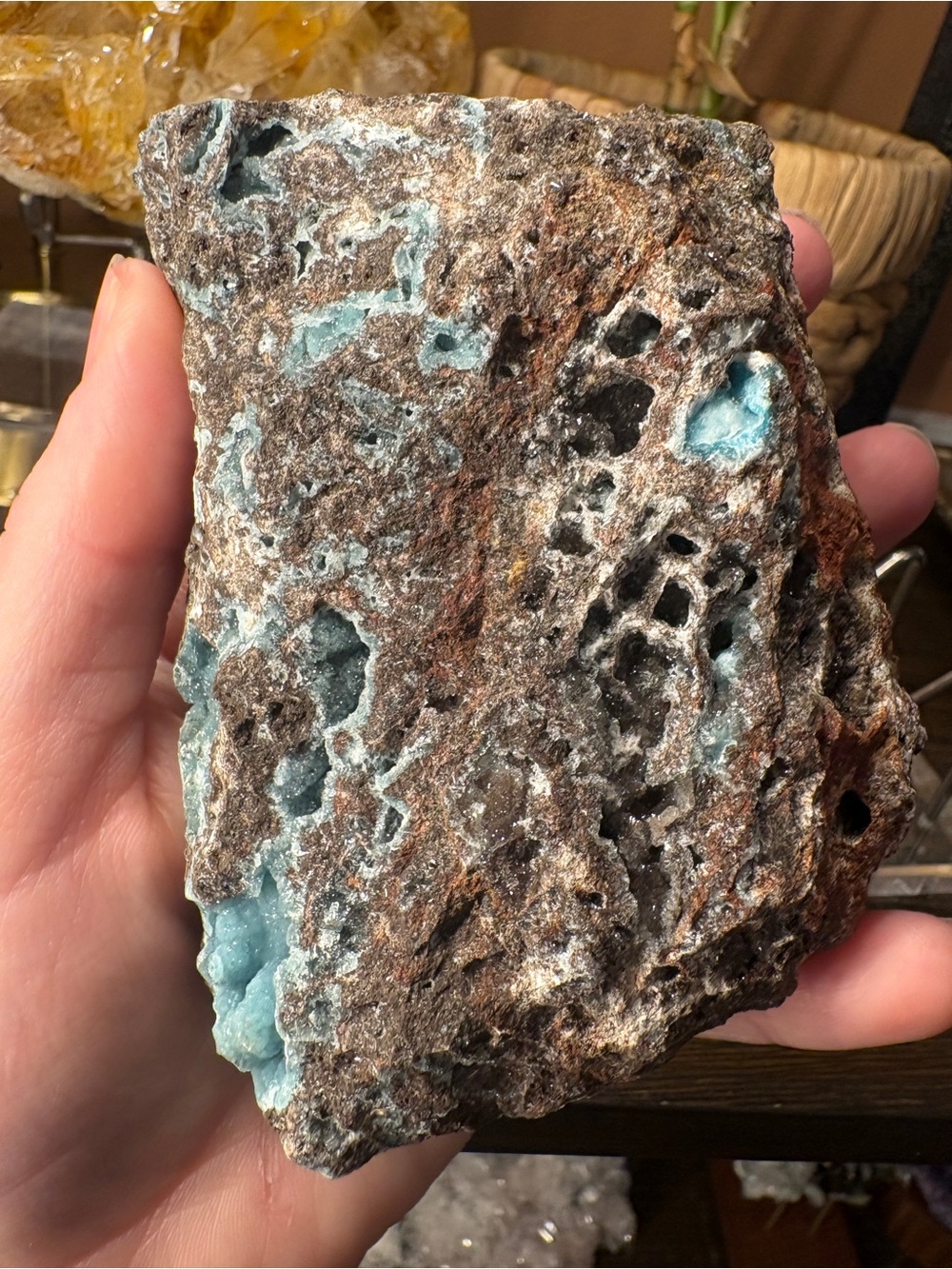 Blue Botryoidal Smithsonite Specimen - Picture 5 of 8